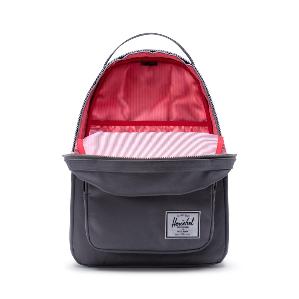 Herschel Supply Company Charcoal Backpack with Red Lining